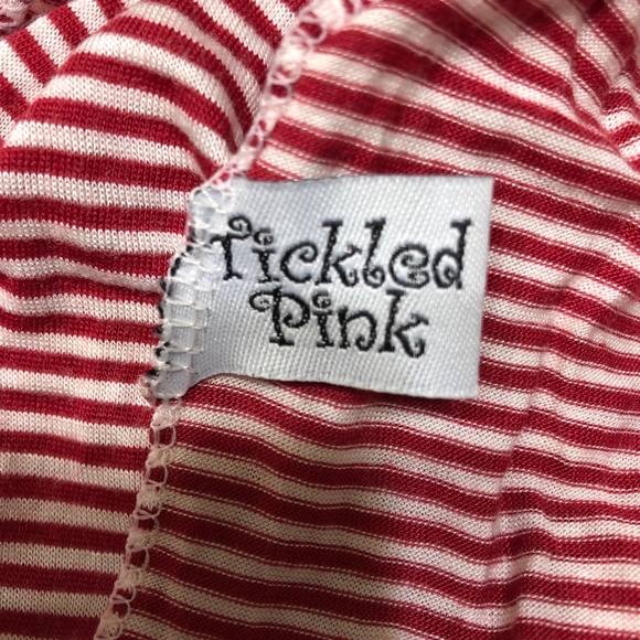 NWOT - Tickled Pink Infinity Scarf - Red and White Stripes - Picture 2 of 4